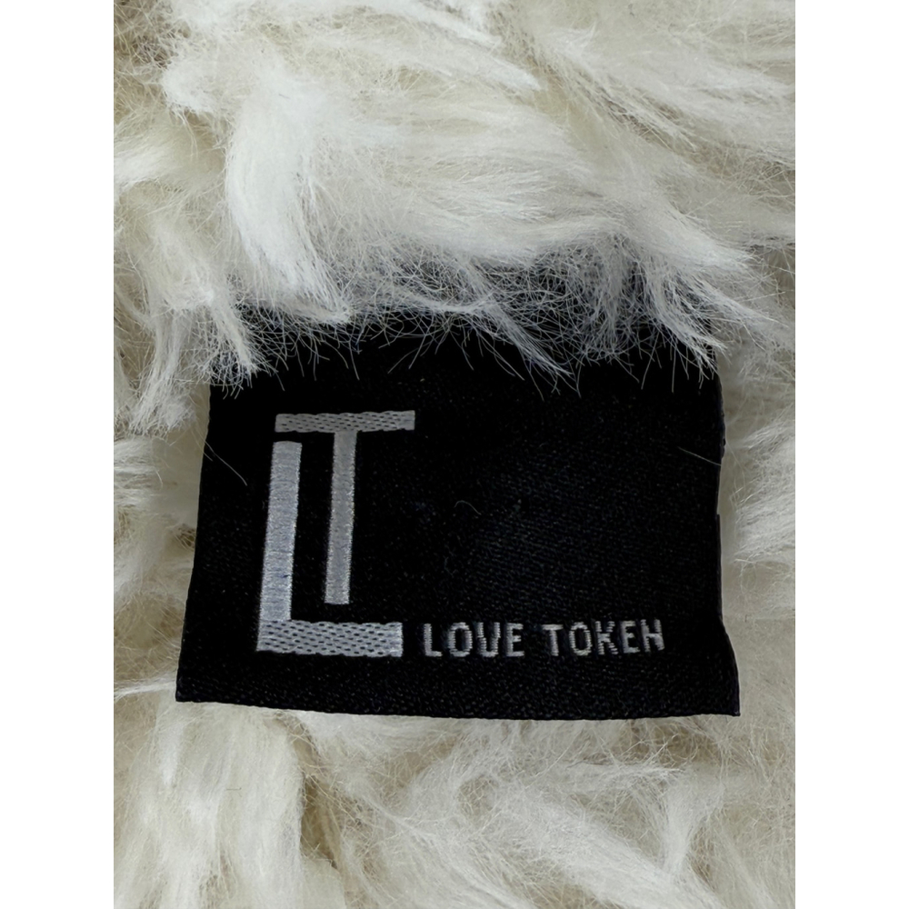Love Token Faux Fur Vest Women’s S Cream White Fluffy Layering - Picture 6 of 8